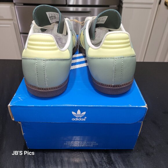 Adidas Samba OG Originals Women's Size 6 Silver Green Legend Ivy Sneakers JI1863 - Picture 13 of 16